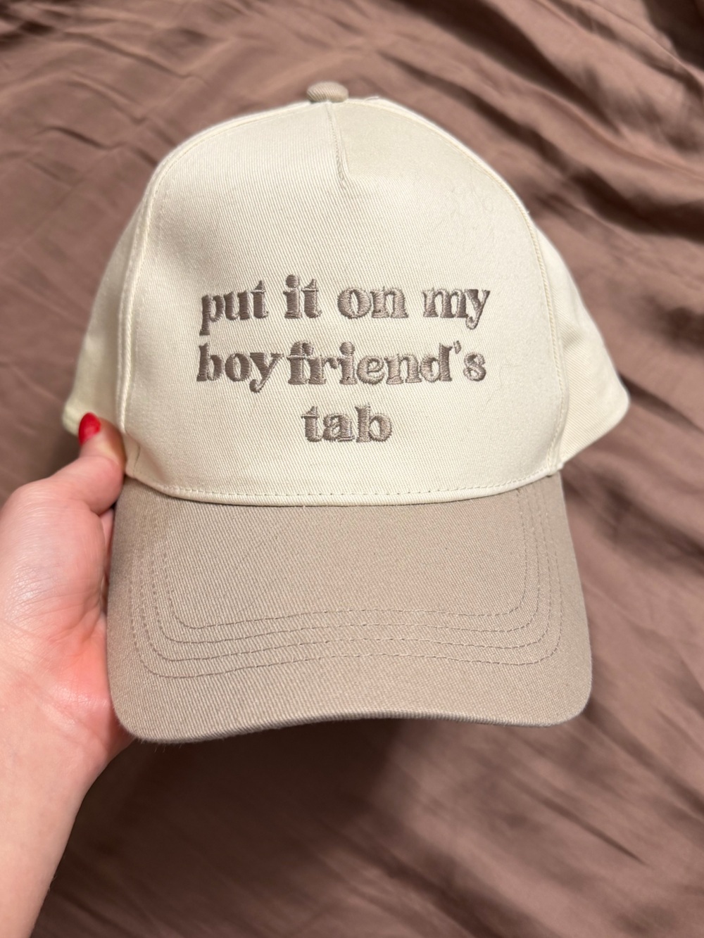 Dry Goods - “Put it on my boyfriends tab” Trucker Hat
